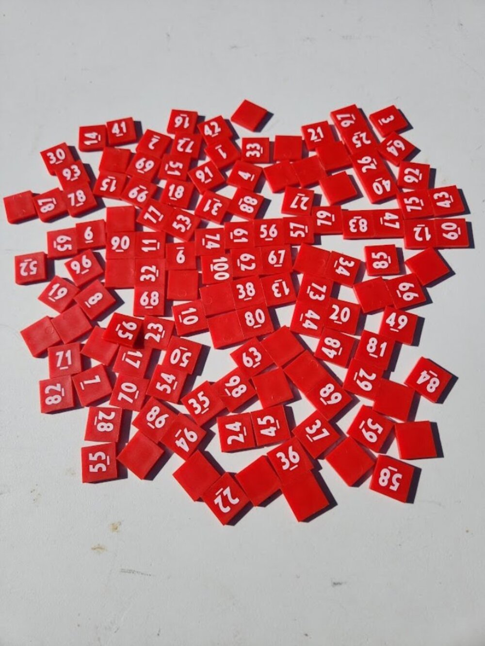 Lakeshore Learning Red Number Tiles Educational Math Toys Manipulatives School S